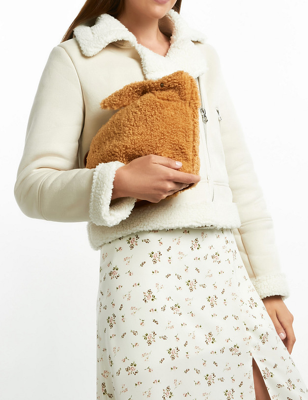 Бежевая фигурная женская сумка MASCOTTE 660-2246-408 | ракурс 1