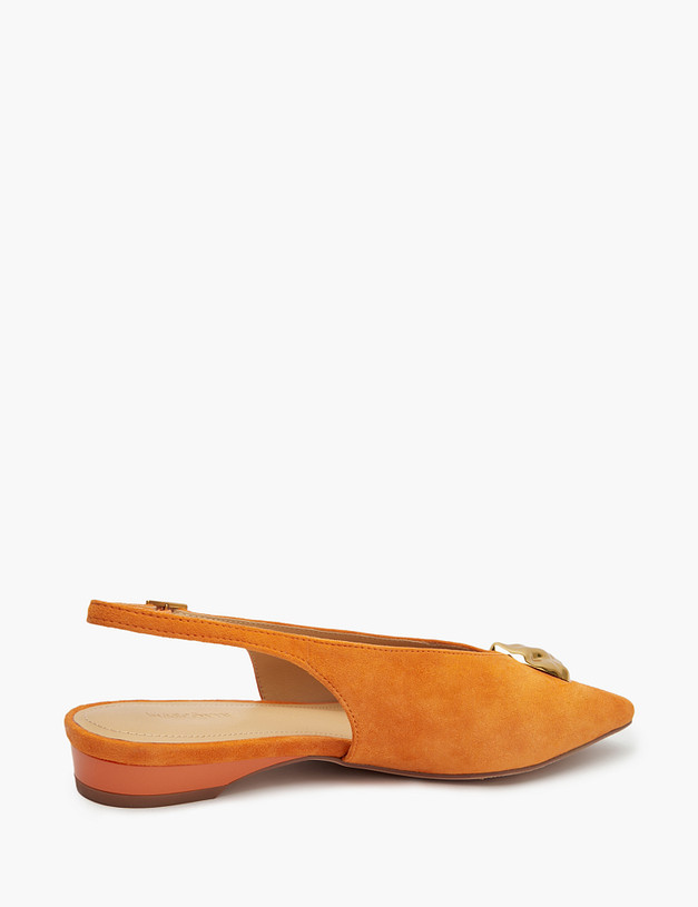 Оранжевые женские велюровые туфли MASCOTTE 175-5163312-0613 | ракурс 4