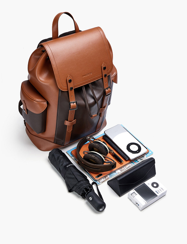 Рыжий мужской рюкзак MASCOTTE 604-5137-609 | ракурс 7 Рыжий мужской рюкзак MASCOTTE 604-5137-609 | ракурс 7