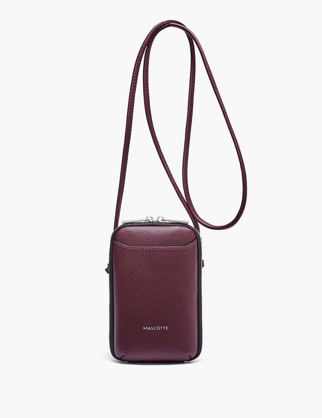 Бордовая женская сумка для мобильного MASCOTTE 610-5201-605 | ракурс 2