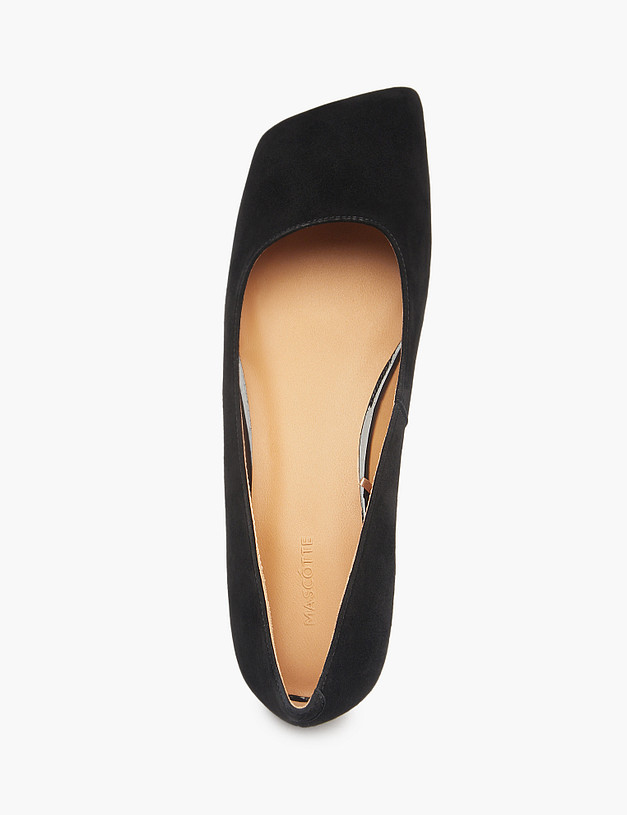 Черные женские велюровые балетки MASCOTTE 126-511411-3605M | ракурс 4 Черные женские велюровые балетки MASCOTTE 126-511411-3605M | ракурс 4