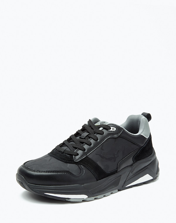 189-1210823-0602 Полуботинки для активного отдыха мужские кож.спилок-текстиль/текстиль черн, Mascotte