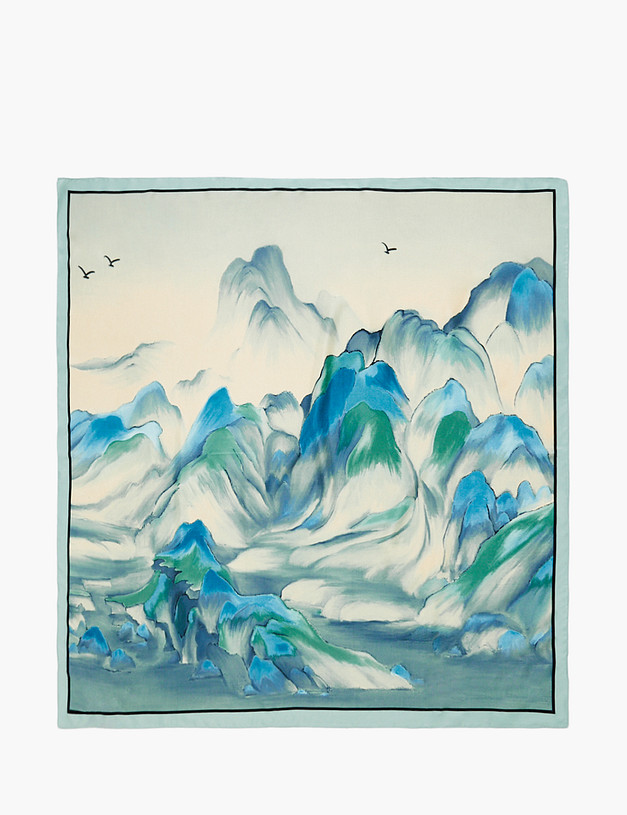 Голубой женский платок MASCOTTE 700-5113-2403 | ракурс 2