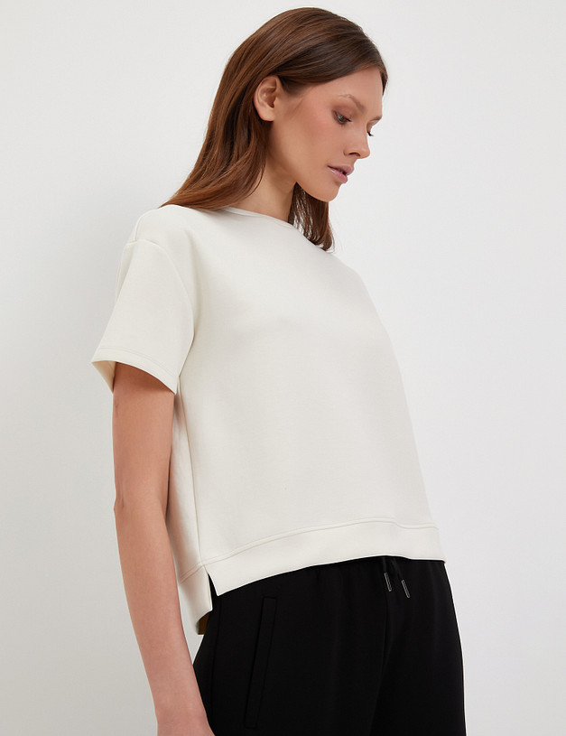 Молочная женская футболка MASCOTTE 890-4106-2401 | ракурс 2 Молочная женская футболка MASCOTTE 890-4106-2401 | ракурс 2