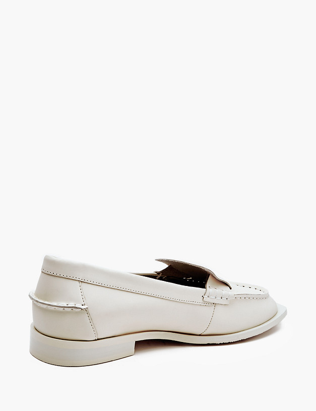 Молочные женские лоферы  из натуральной кожи MASCOTTE 22-4121091-0101 | ракурс 3