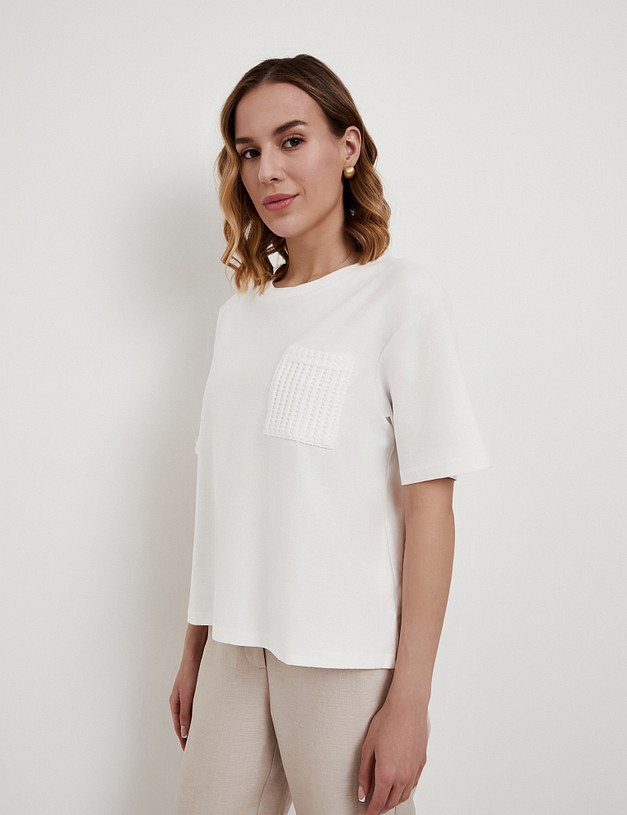 Белая женская футболка MASCOTTE 888-6119-2601 | ракурс 2