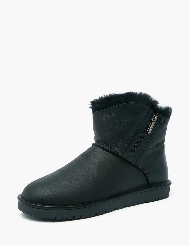 Черные мужские угги на молнии MASCOTTE 128-229336-0902 | ракурс 2 Черные мужские угги на молнии MASCOTTE 128-229336-0902 | ракурс 2