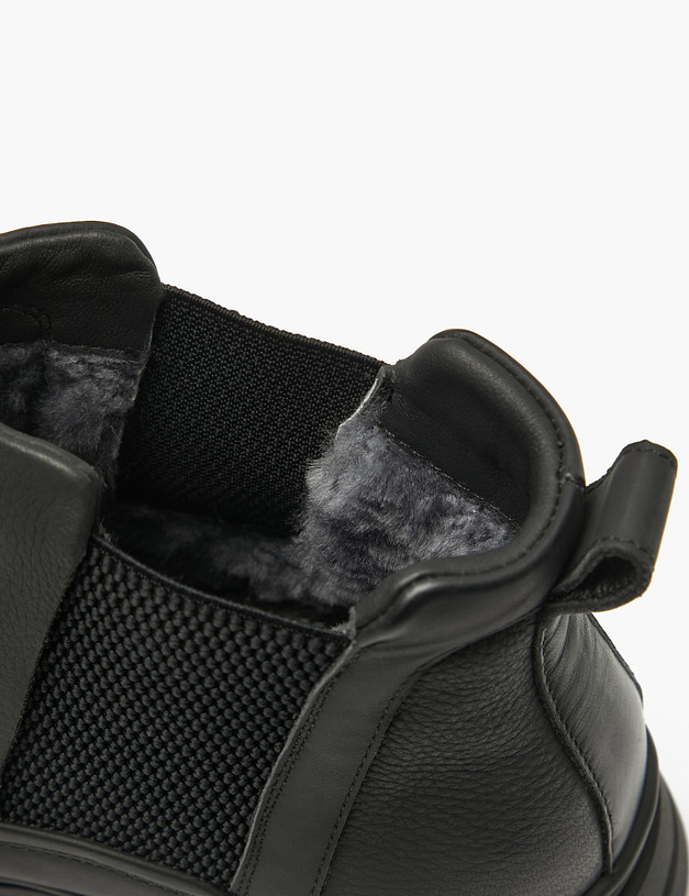 Черные мужские зимние челси MASCOTTE 58-528731-0102 | ракурс 6 Черные мужские зимние челси MASCOTTE 58-528731-0102 | ракурс 6