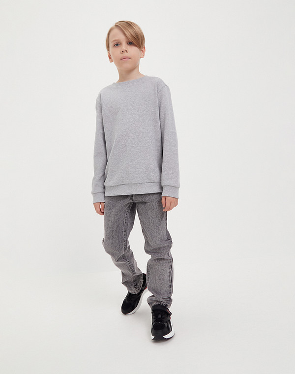 848-4105-2610 Джемпер мальч./девич. сер.меланж, Mascotte JUNIOR