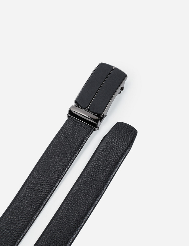 Черный мужской ремень MASCOTTE 727-8203-02 | ракурс 3