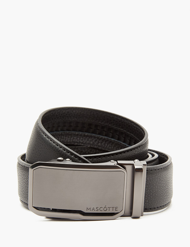 Черный мужской ремень MASCOTTE 703-3210-602 | ракурс 2 Черный мужской ремень MASCOTTE 703-3210-602 | ракурс 2