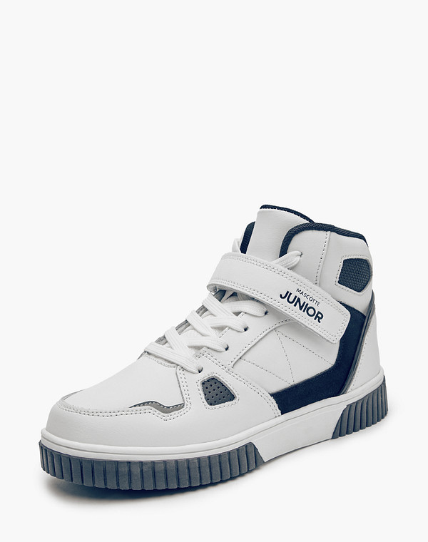 189-324921-0601 Ботинки для активного отдыха мальчиковые кож.спилок-текстиль/текстиль бел, Mascotte JUNIOR