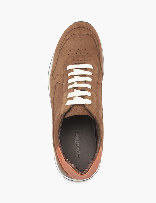 Коричневые мужские кроссовки с контрастной вставкой MASCOTTE 175-4192025-2217M | ракурс 4