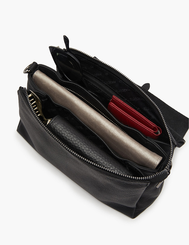 Черная кожаная женская сумка MASCOTTE 626-3218-102 | ракурс 7