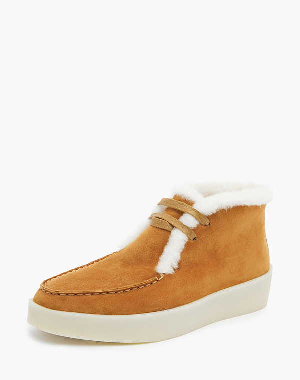 22-3180238-3689M Ботинки женские велюр/мех рыж, Mascotte