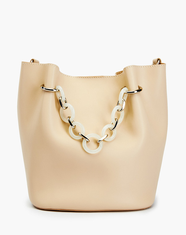 671-2117-608 Сумка женская кож.спилок-и.кожа/текстиль беж, S, Mascotte