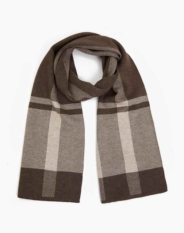 766-3204-2408 Шарф мужской корич-беж, Mascotte