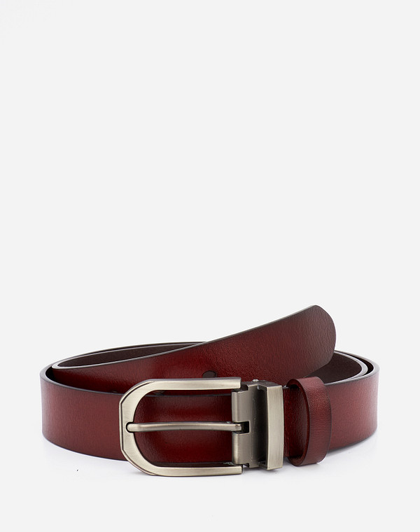 701-0214-609 Ремень муж. кож.спилок корич, Mascotte