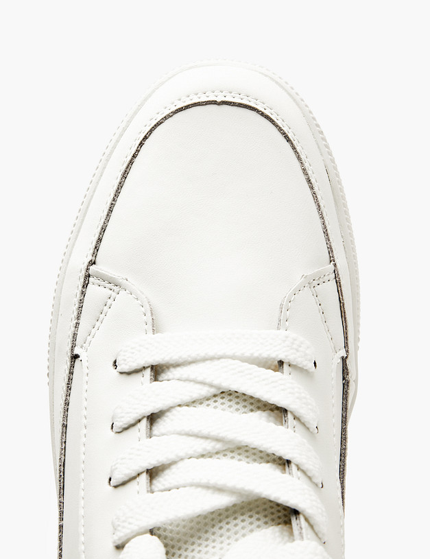 Белые мужские высокие кеды MASCOTTE 128-415921-0601 | ракурс 5