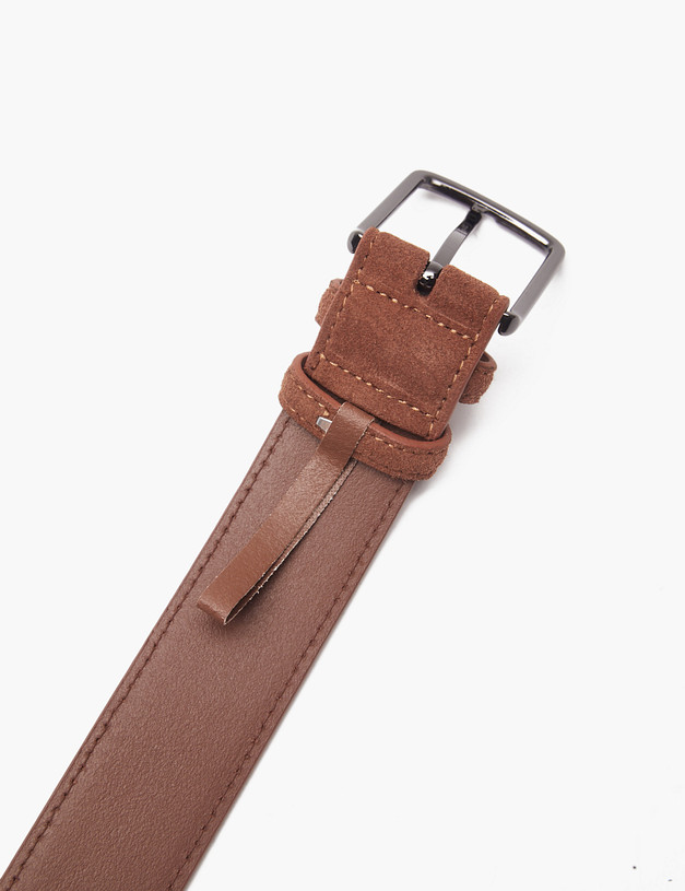 Рыжий женский велюровый ремень MASCOTTE 701-4207-0213 | ракурс 5