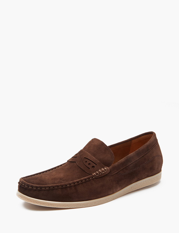 Коричневые мужские мокасины MASCOTTE 128-411421-0609 | ракурс 2