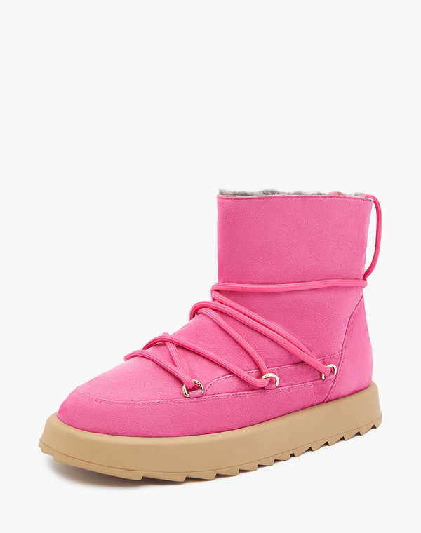 47-3203433-4627M Ботинки женские велюр/мех розов., Mascotte