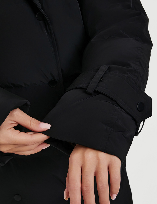 Черное женское пальто MASCOTTE 852-5223-2402 | ракурс 5