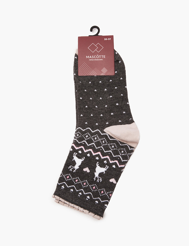 Серые женские носки MASCOTTE 999-4206-2610 | ракурс 1 Серые женские носки MASCOTTE 999-4206-2610 | ракурс 1