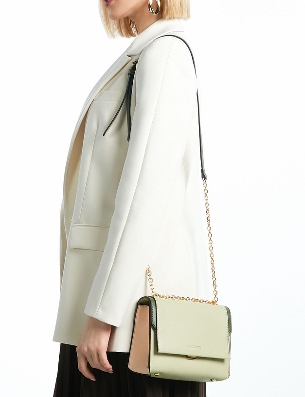 Зеленая женская сумка кросс-боди MASCOTTE 610-2105-604 | ракурс 1 Зеленая женская сумка кросс-боди MASCOTTE 610-2105-604 | ракурс 1