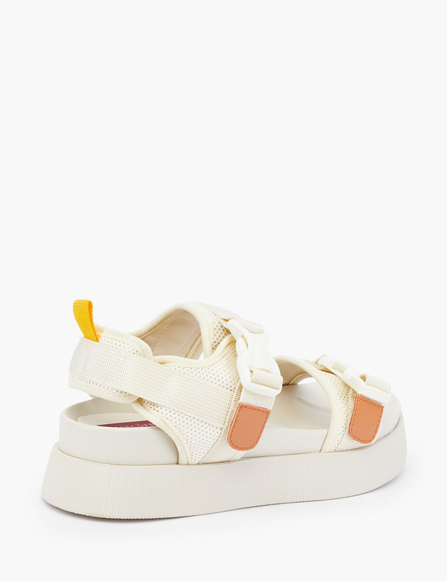 Бежевые женские сандалии на платформе MASCOTTE 234-215111-0208 | ракурс 6