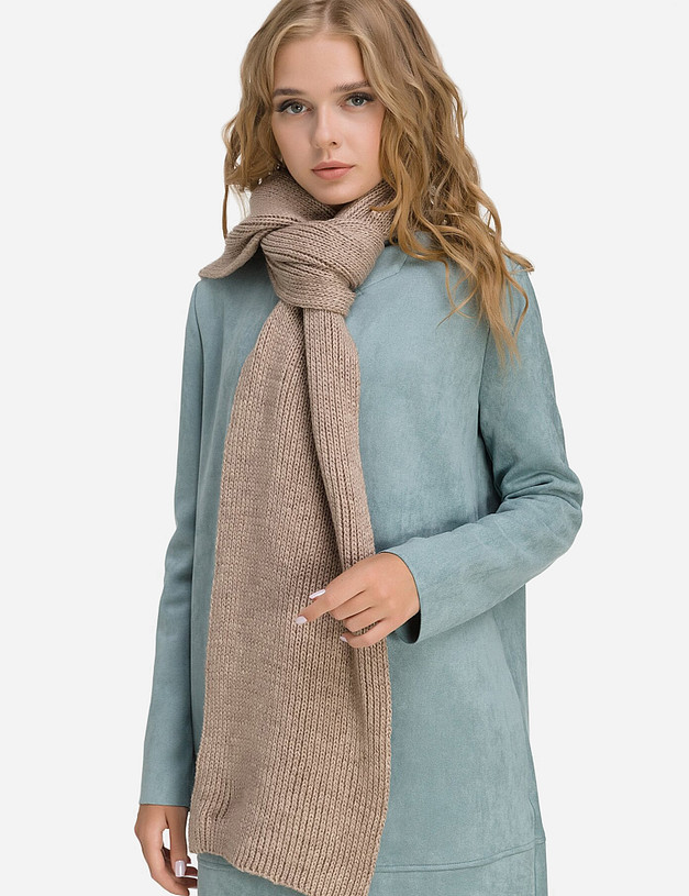 Бежевый женский шарф MASCOTTE 781-0216-508 | ракурс 3