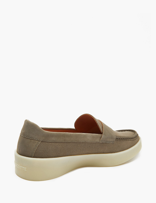 Мужские лоферы из текстиля цвета хаки MASCOTTE 22-4170616-0204 | ракурс 3