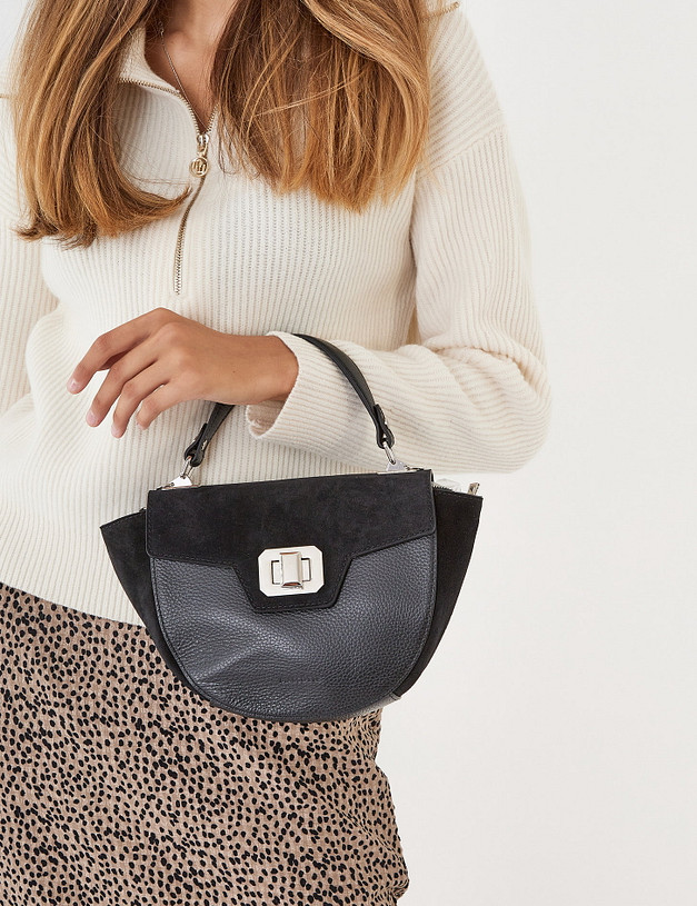 Черная женская сумка MASCOTTE 697-1218-102 | ракурс 1 Черная женская сумка MASCOTTE 697-1218-102 | ракурс 1