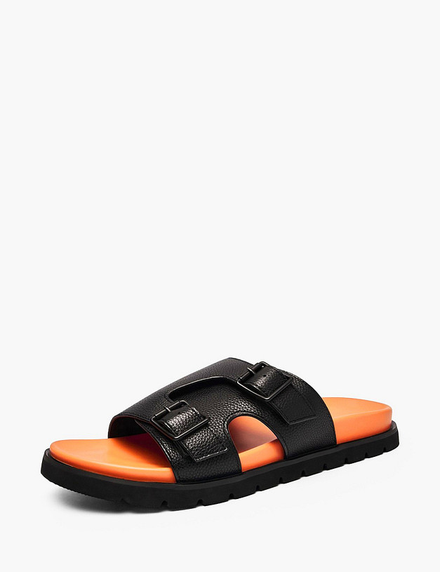 Черные мужские сабо MASCOTTE 142-612961-0102 | ракурс 2