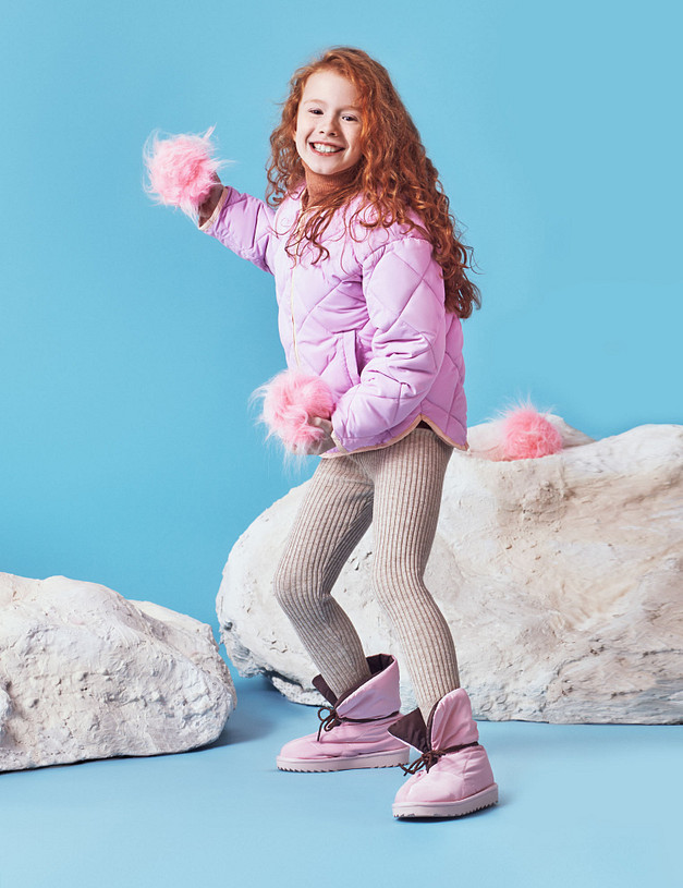 Розовые дутики для девочек MASCOTTE 98-320144-0206 | ракурс 1