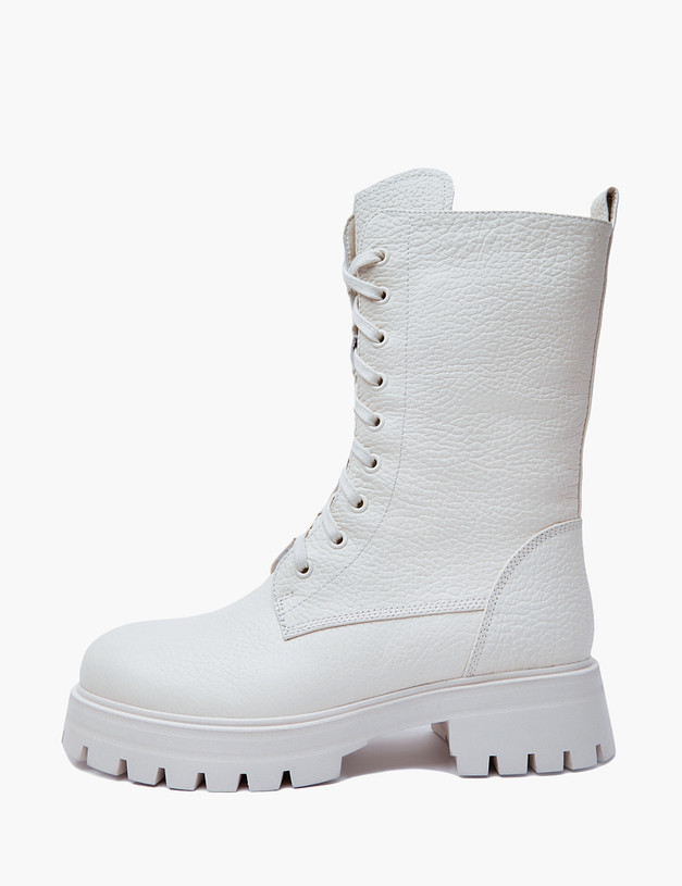 Молочные зимние женские ботинки MASCOTTE 94-421631-0101 | ракурс 2