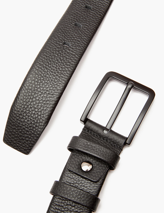 Черный мужской ремень MASCOTTE 727-3257-102 | ракурс 4 Черный мужской ремень MASCOTTE 727-3257-102 | ракурс 4