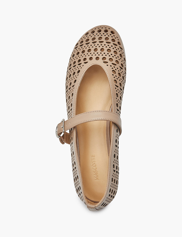Коричневые женские балетки MASCOTTE 15-5160812-7164M | ракурс 5 Коричневые женские балетки MASCOTTE 15-5160812-7164M | ракурс 5