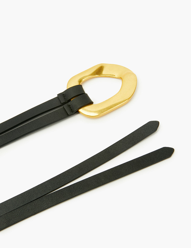 Черный женский ремень MASCOTTE 703-2103-602 | ракурс 3