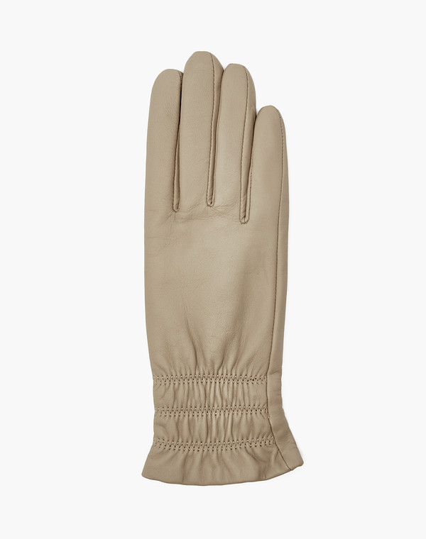 709-1226-108 Перчатки жен. нат.кожа/шерсть беж, Mascotte