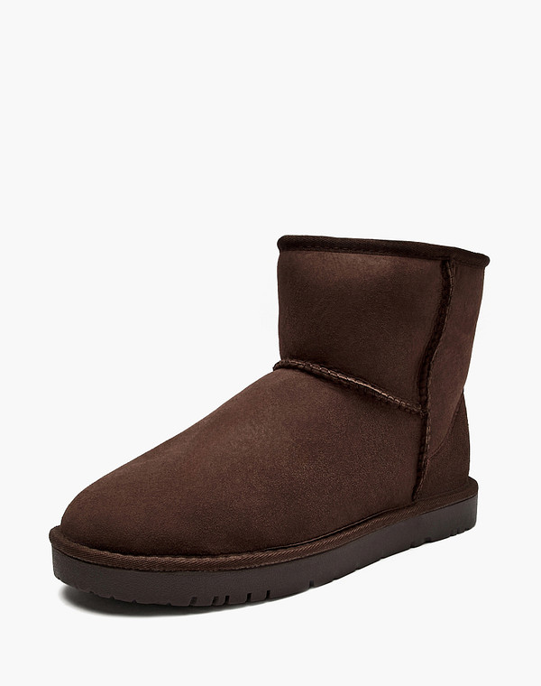 142-529336-0909 Ботинки мужские нат.кожа/мех корич, Mascotte