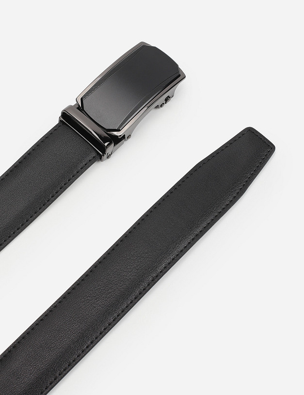 Черный мужской ремень MASCOTTE 727-1218-602 | ракурс 3