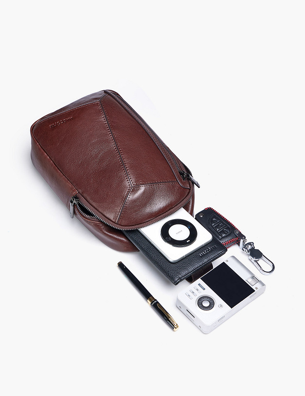 Коричневая мужская сумка MASCOTTE 604-5121-109 | ракурс 8