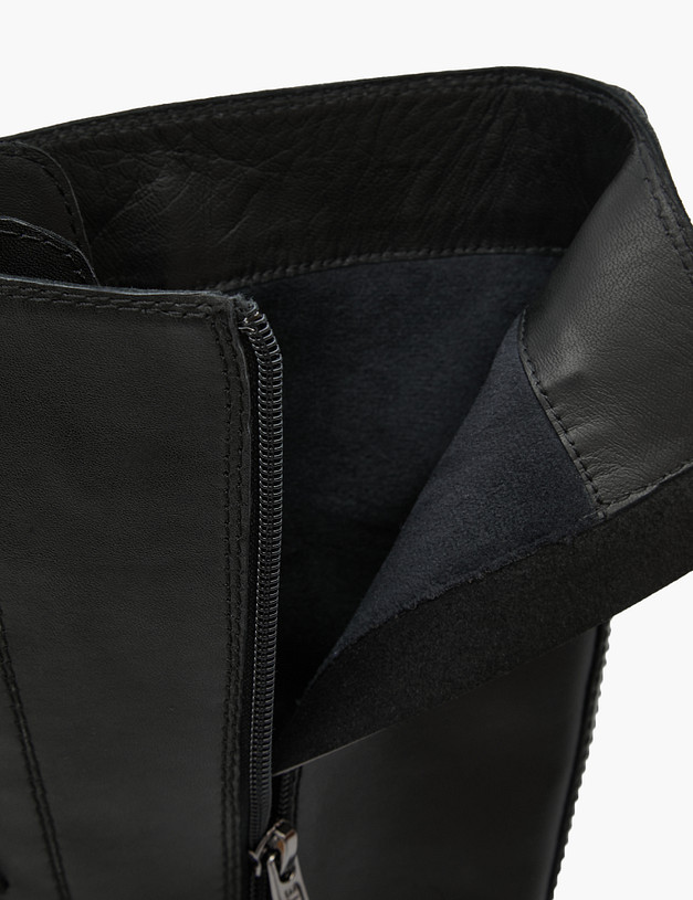 Черные женские сапоги со шнуровкой MASCOTTE 15-320221-0102 | ракурс 7