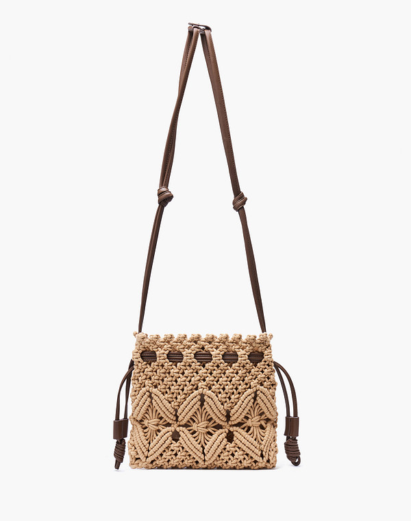 660-5129-209 Сумка женская текстиль-и.кожа/текстиль св.коричн-корич, S, Mascotte