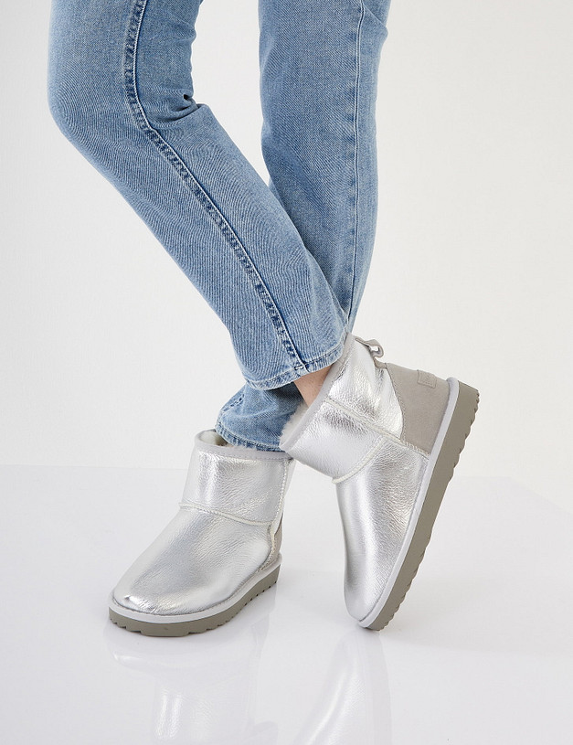 Серебристые женские угги MASCOTTE 234-1225131-0916 | ракурс 1