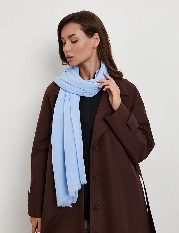 Голубой женский шарф MASCOTTE 766-6129-2411 | ракурс 2