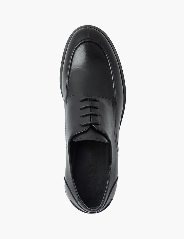 Черные мужские дерби из кожи MASCOTTE 175-322011-0102 | ракурс 4 Черные мужские дерби из кожи MASCOTTE 175-322011-0102 | ракурс 4