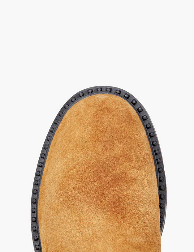 Рыжие велюровые женские ботинки MASCOTTE 233-3201722-3667M | ракурс 4