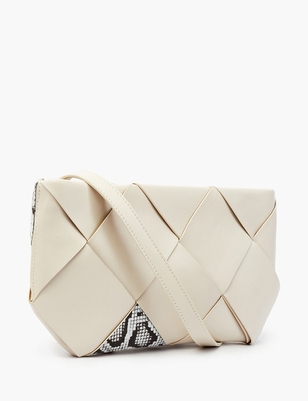 Бежевый женский клатч MASCOTTE 658-2116-601 | ракурс 2 Бежевый женский клатч MASCOTTE 658-2116-601 | ракурс 2